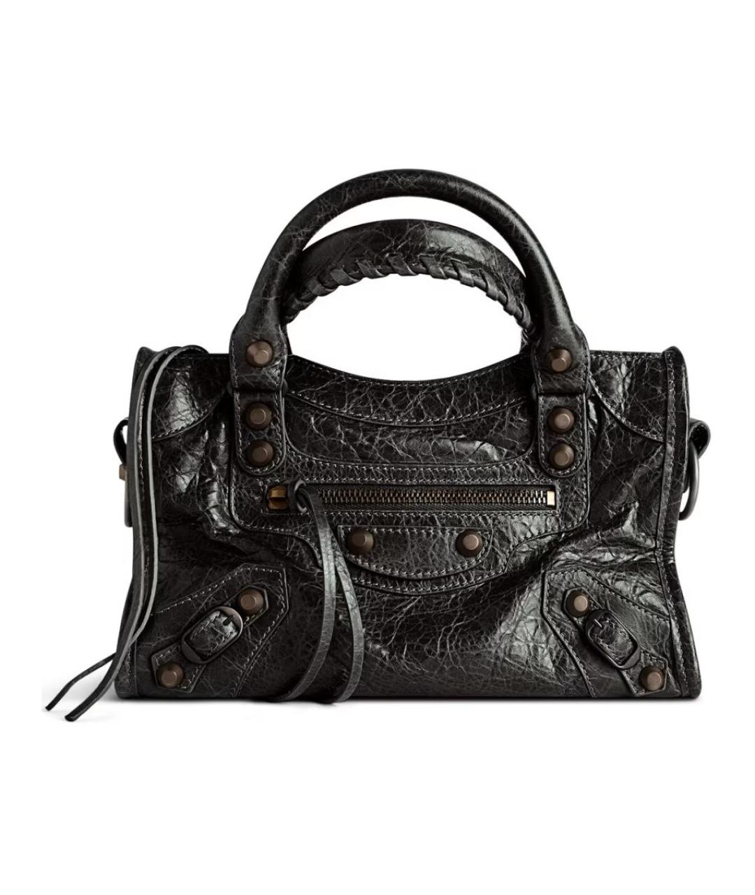 BALENCIAGA Черная кожаная сумка через плечо, фото 1