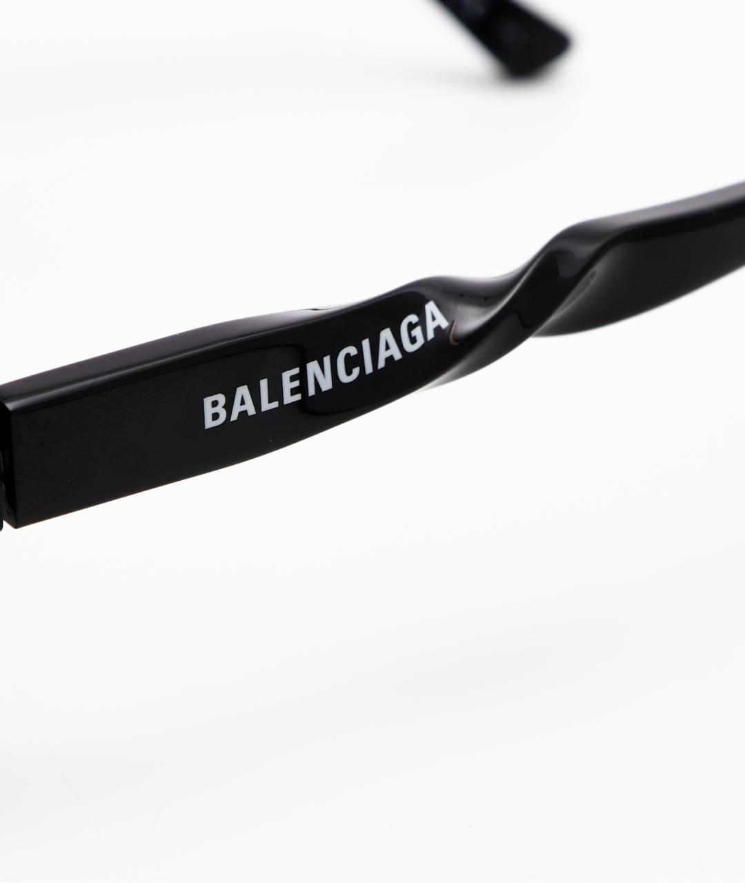 BALENCIAGA Черные пластиковые солнцезащитные очки, фото 5