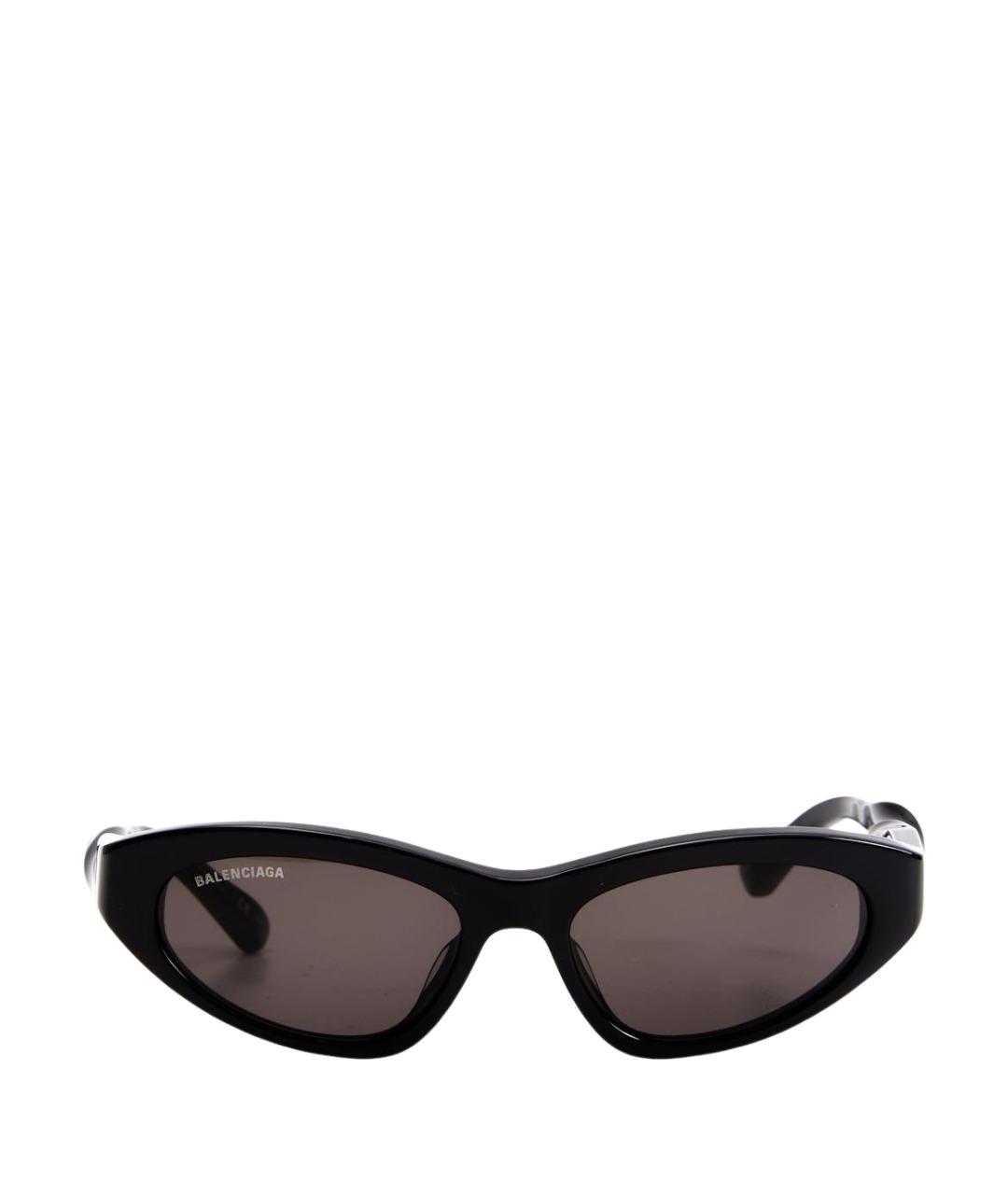 BALENCIAGA Черные пластиковые солнцезащитные очки, фото 1