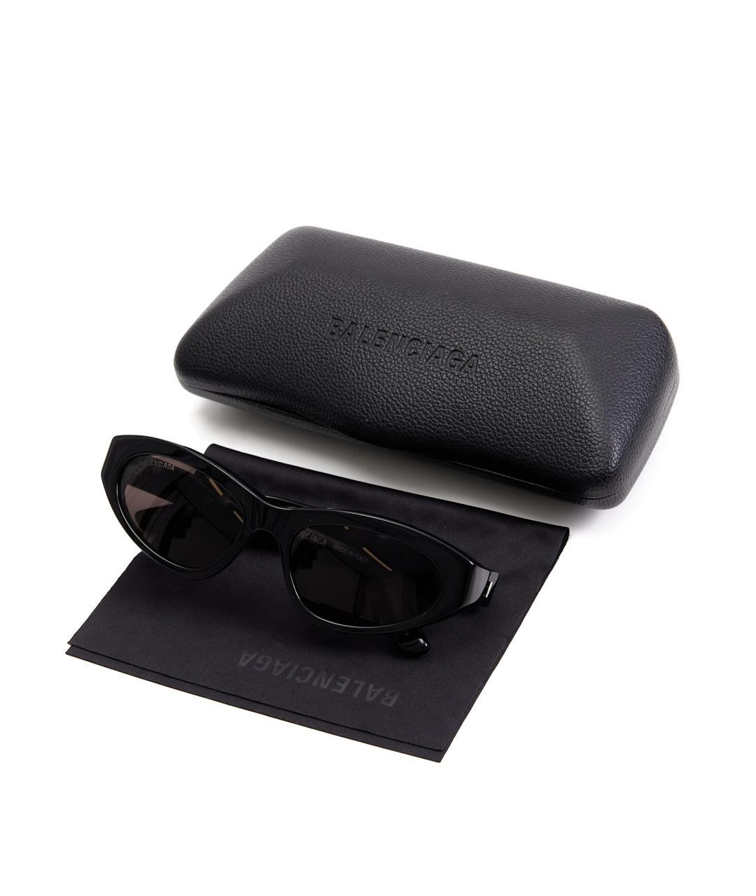 BALENCIAGA Черные пластиковые солнцезащитные очки, фото 6