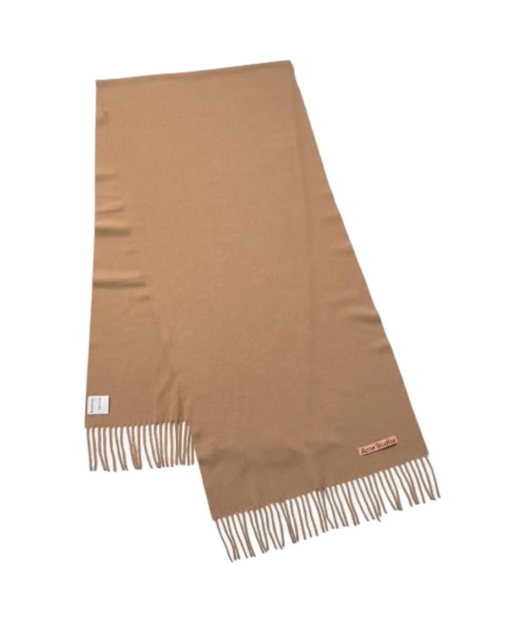 ACNE STUDIOS Коричневый шарф, фото 3