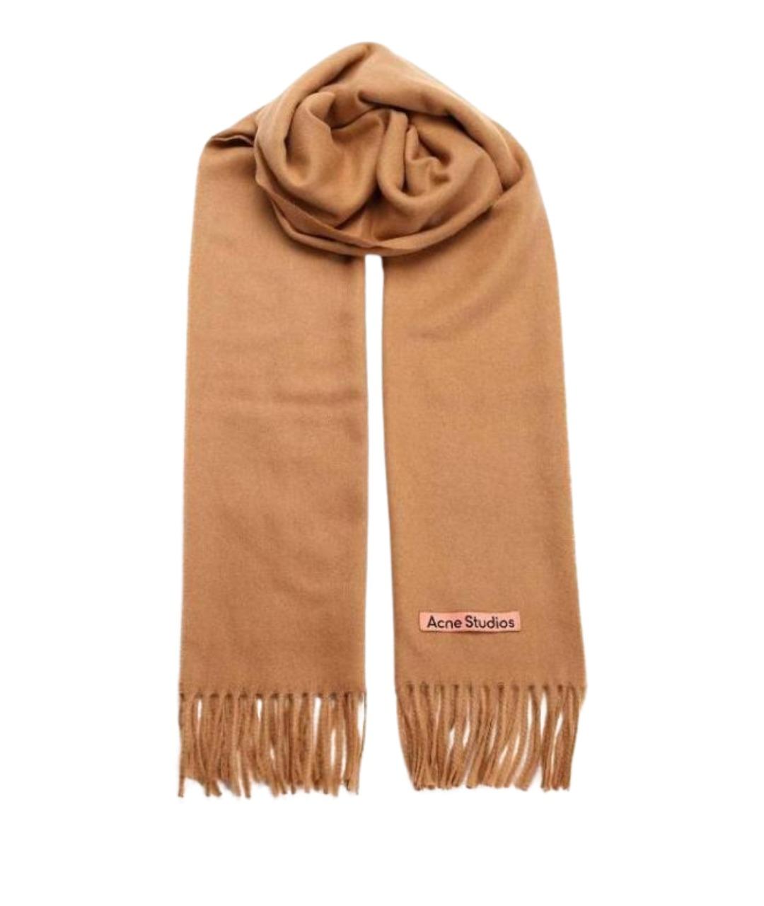ACNE STUDIOS Коричневый шарф, фото 1