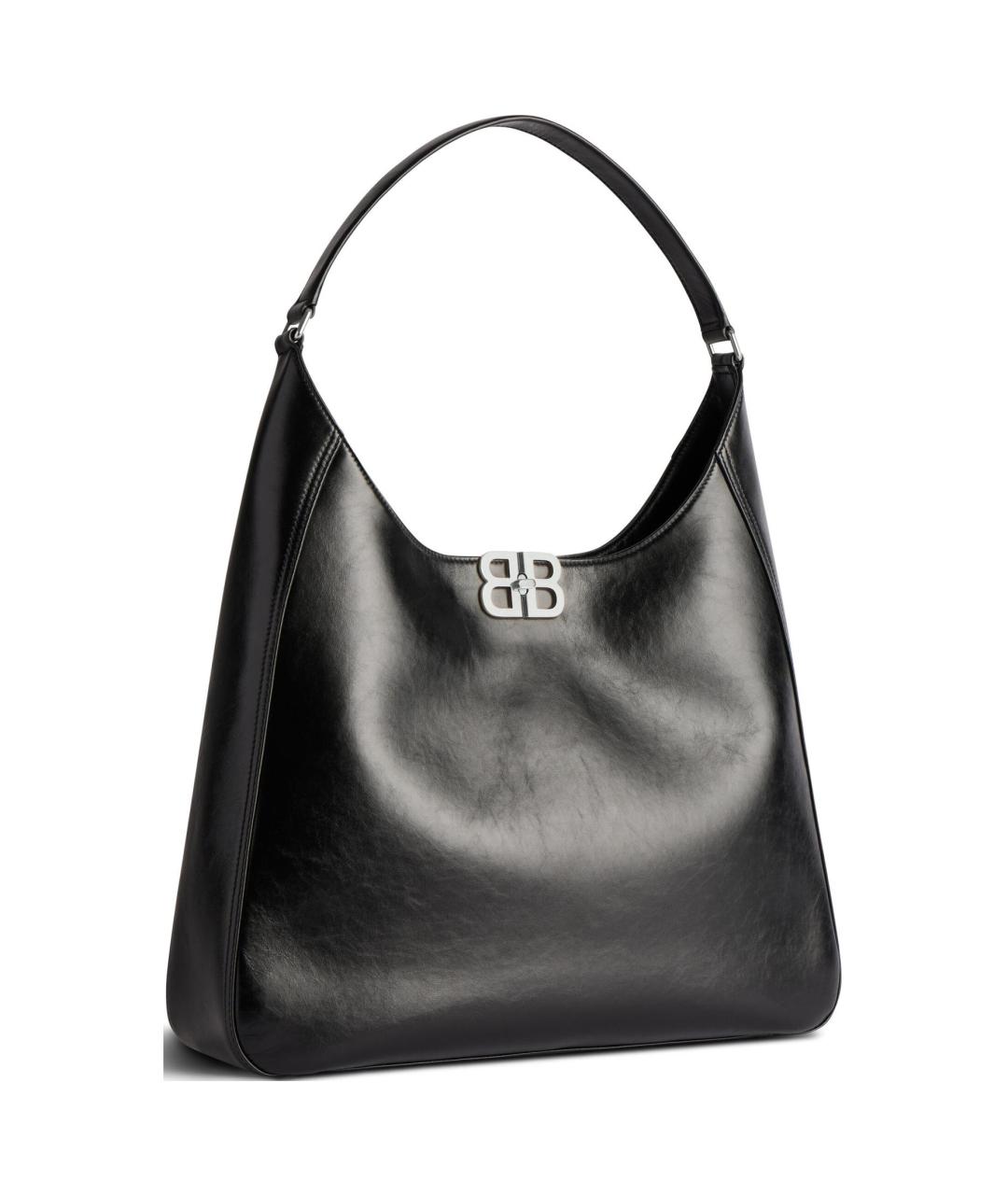 BALENCIAGA Черная кожаная сумка через плечо, фото 2