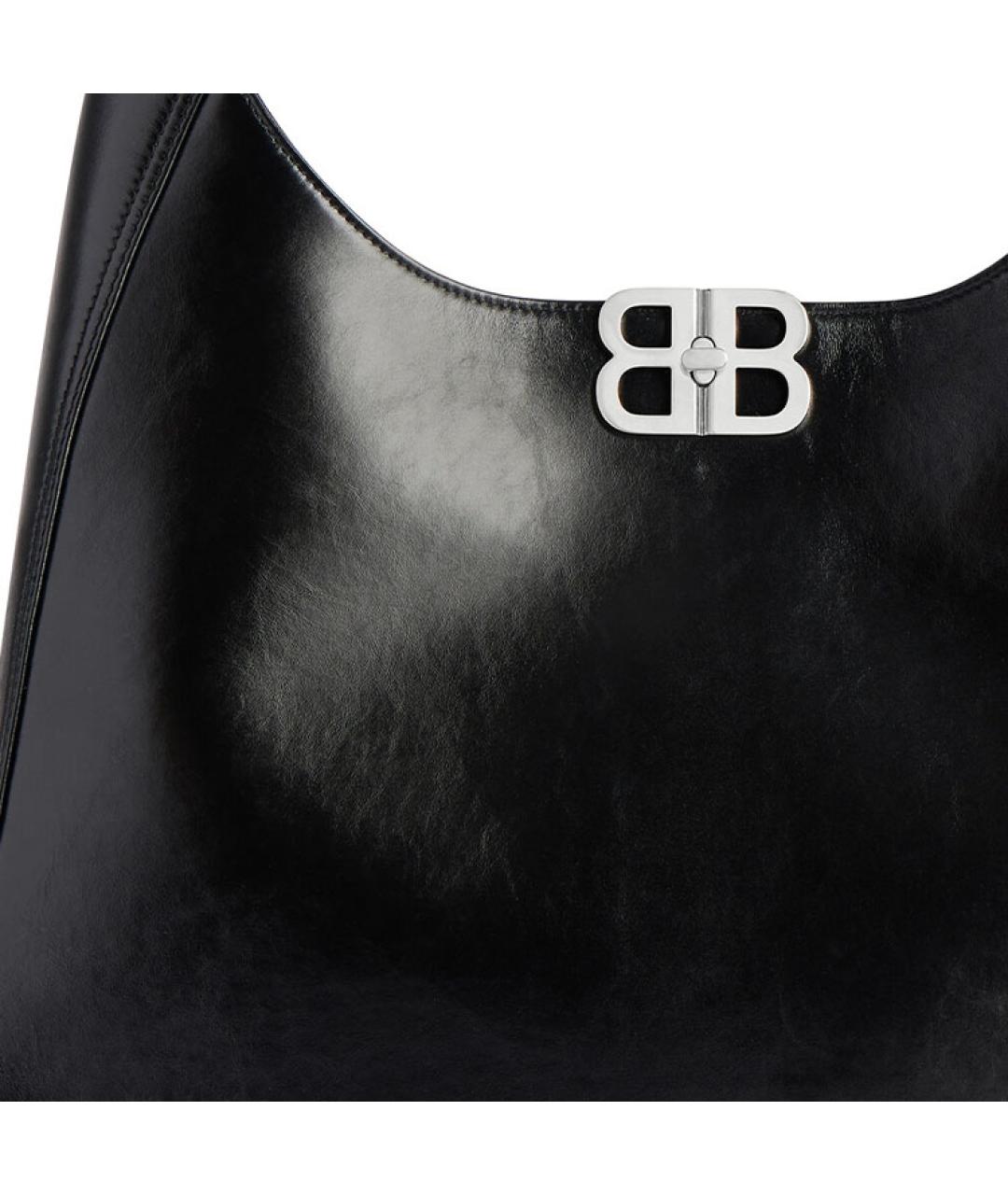 BALENCIAGA Черная кожаная сумка через плечо, фото 5