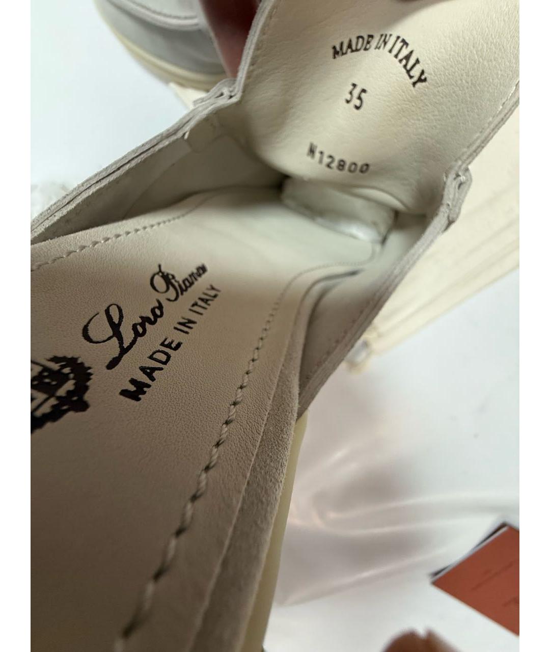 LORO PIANA Серые замшевые мюли, фото 5