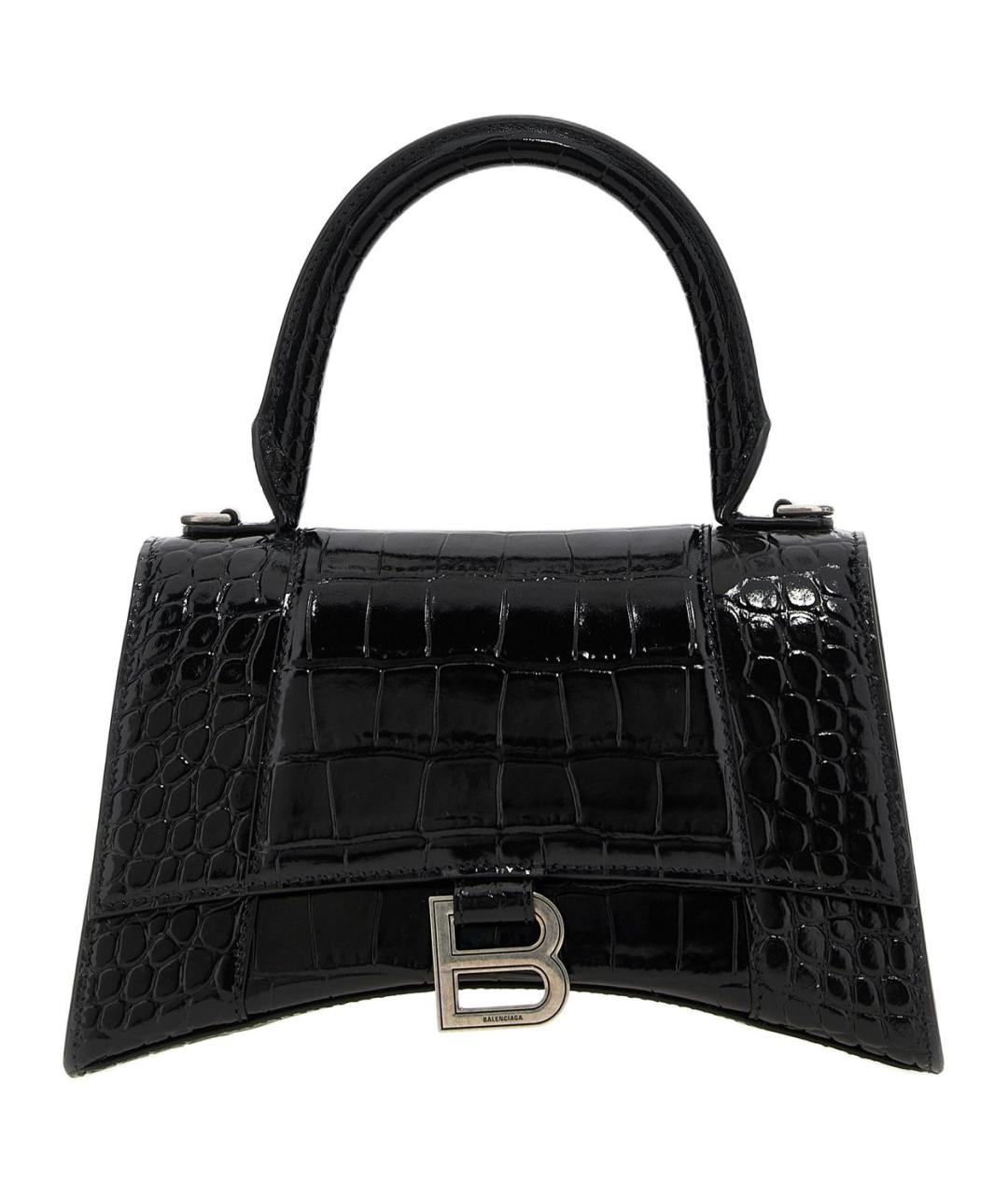 BALENCIAGA Черная кожаная сумка через плечо, фото 1