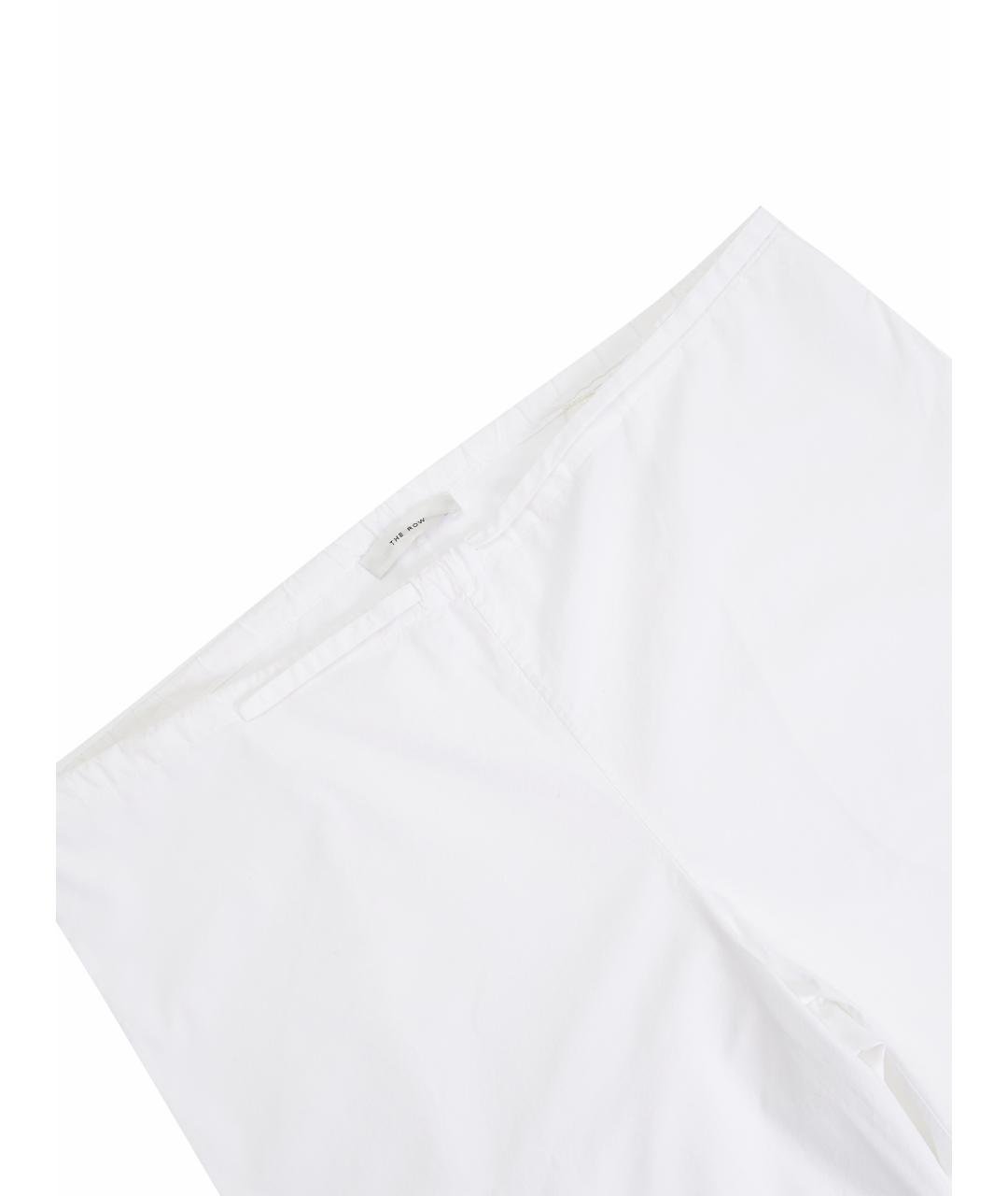 THE ROW Белые хлопковые брюки широкие, фото 9