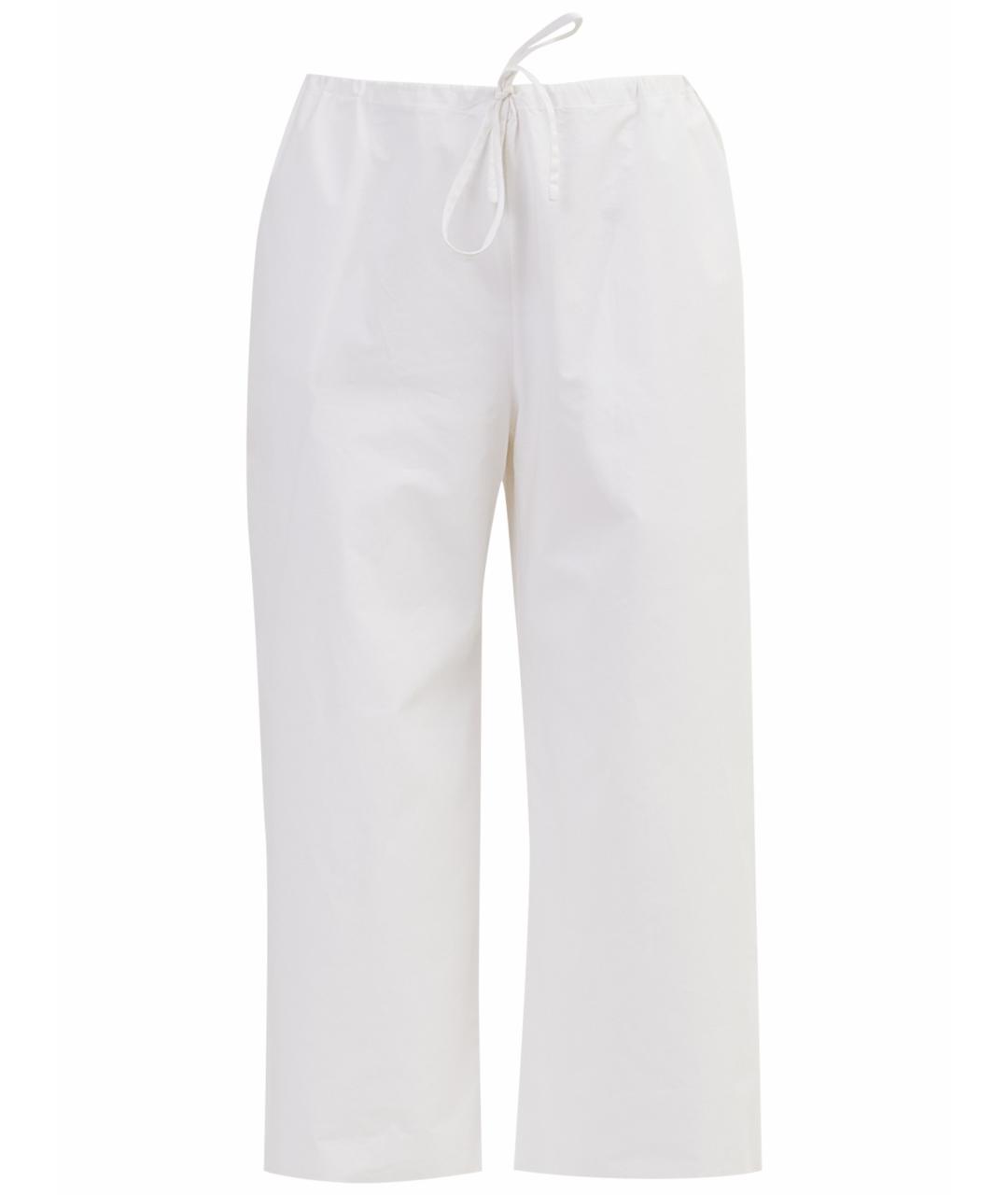 THE ROW Белые хлопковые брюки широкие, фото 1