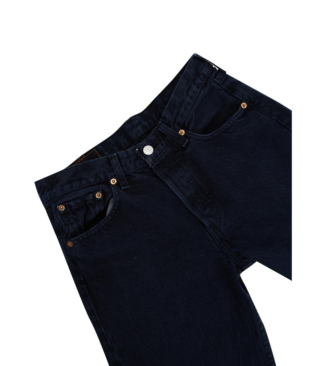 LEVI'S Темно-синие хлопковые прямые джинсы, фото 9