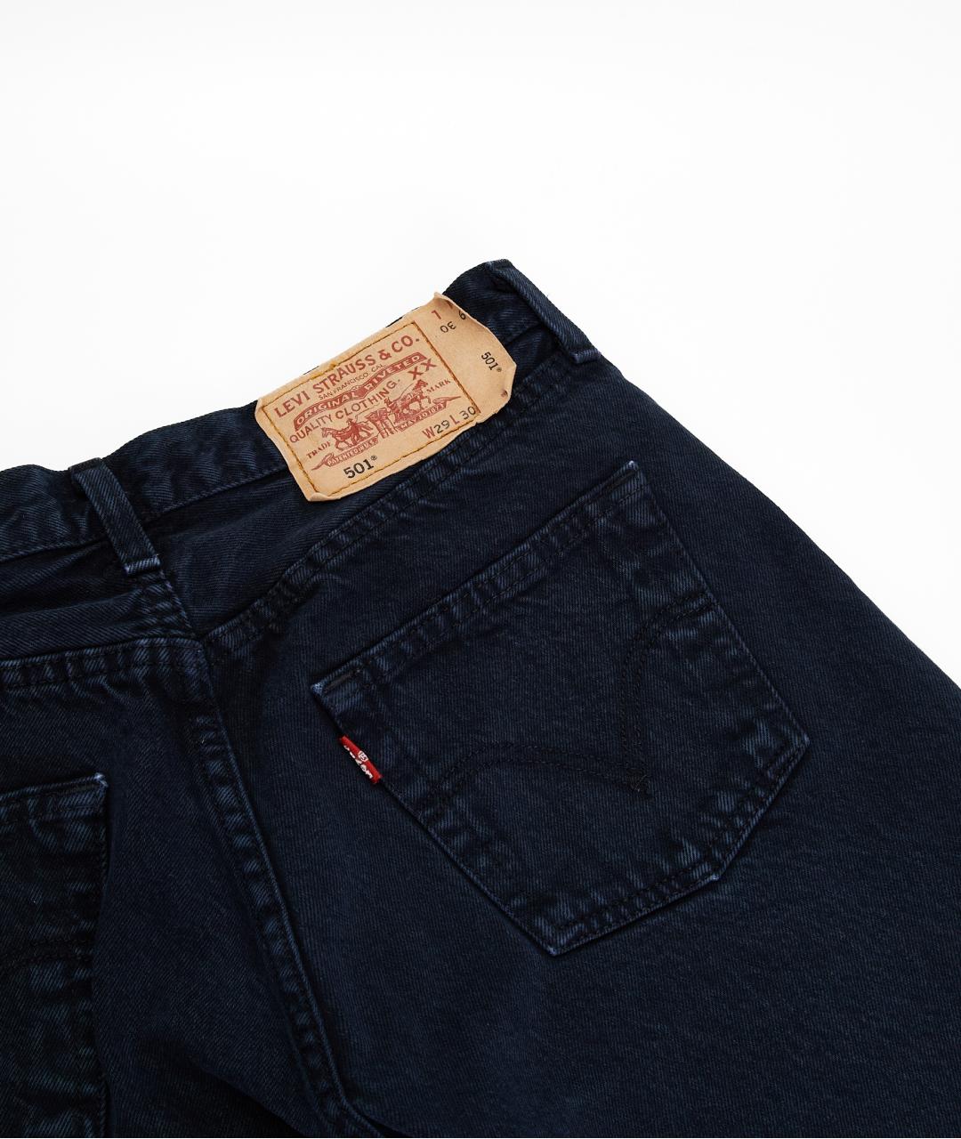 LEVI'S Темно-синие хлопковые прямые джинсы, фото 4