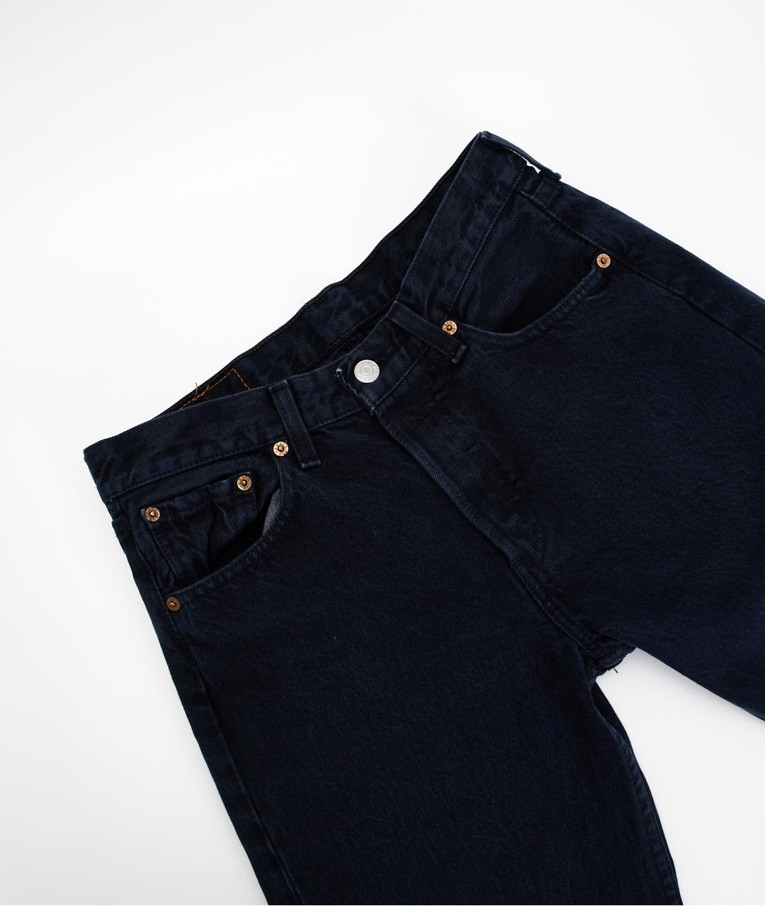 LEVI'S Темно-синие хлопковые прямые джинсы, фото 3