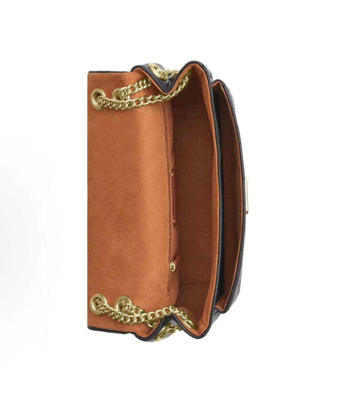 COACH Черная кожаная сумка через плечо, фото 3