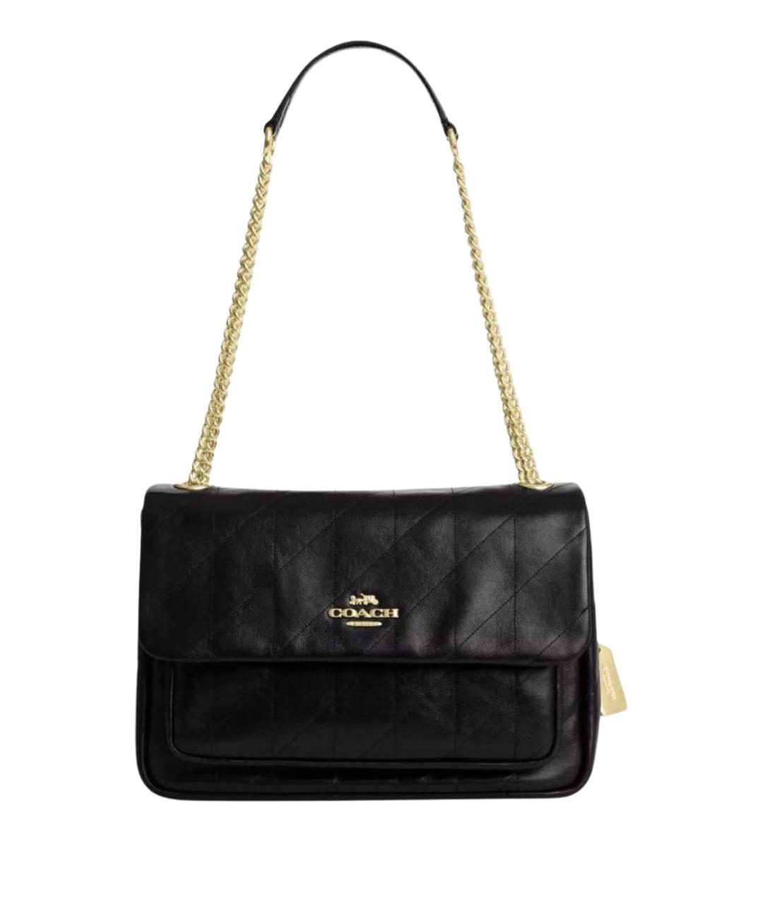 COACH Черная кожаная сумка через плечо, фото 1