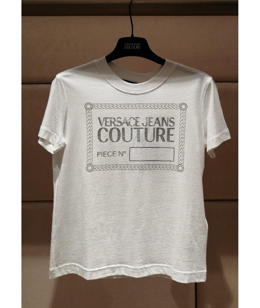 VERSACE JEANS COUTURE Белая хлопковая футболка, фото 3