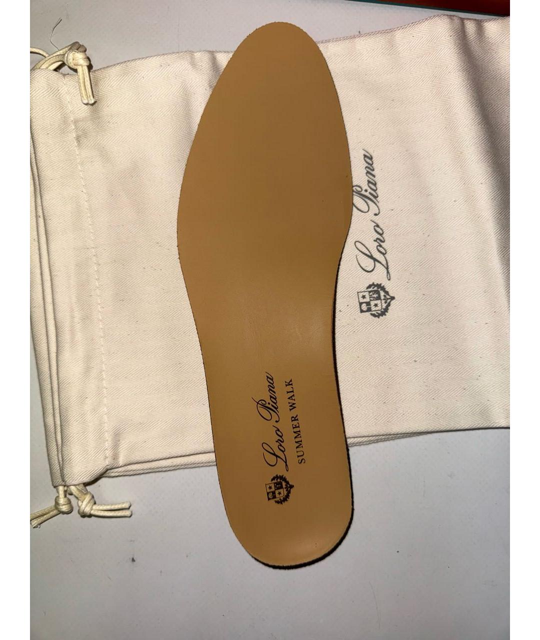 LORO PIANA Темно-синие замшевые лоферы, фото 4