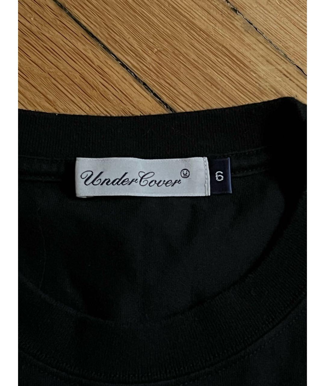 UNDERCOVER Черная хлопковая футболка, фото 3
