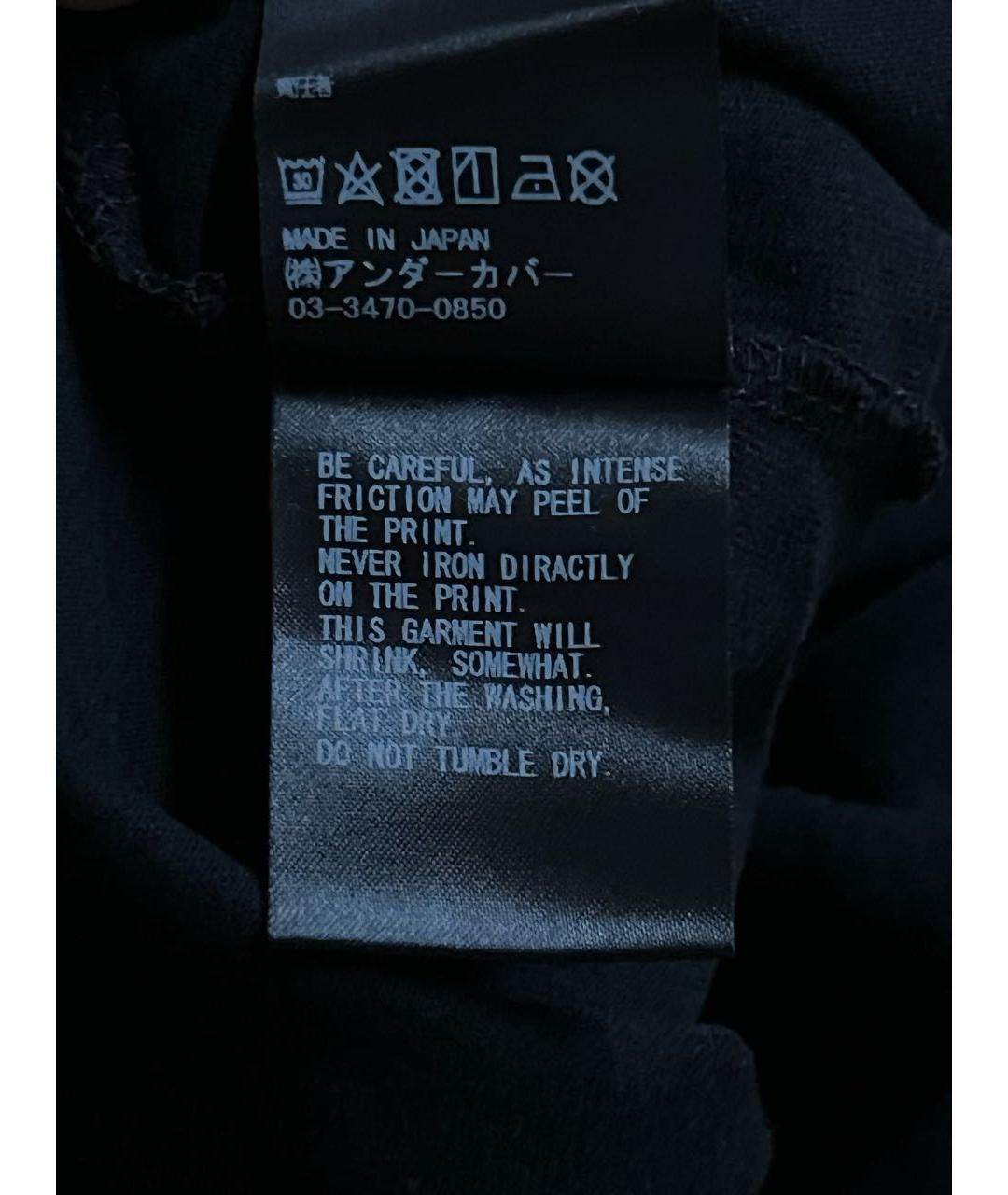 UNDERCOVER Черная хлопковая футболка, фото 5