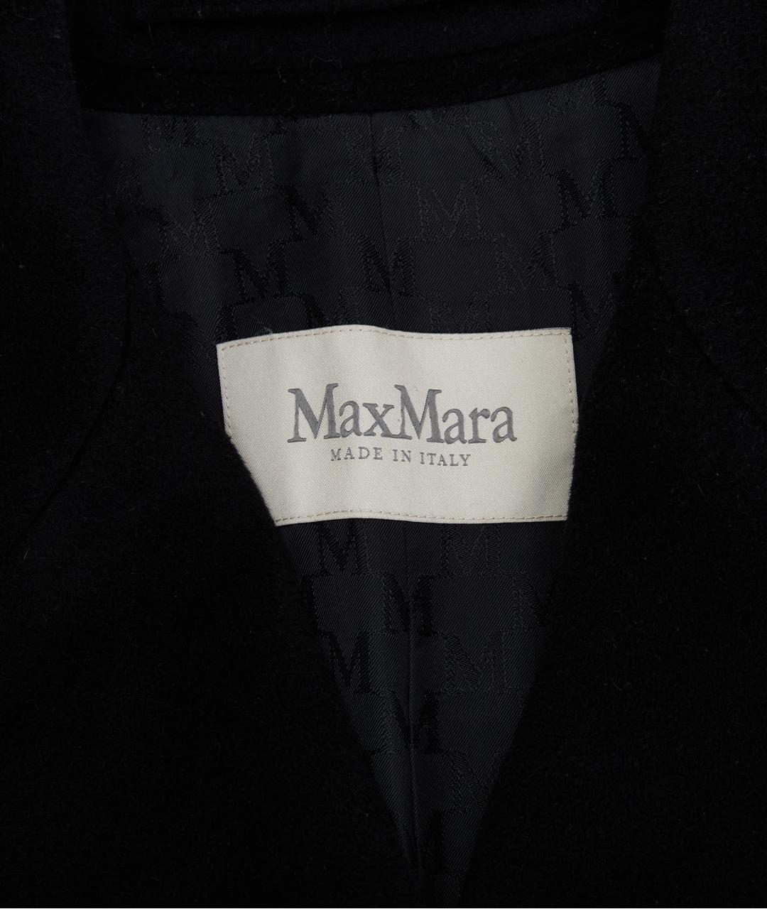 MAX MARA Черное шерстяное пальто, фото 4