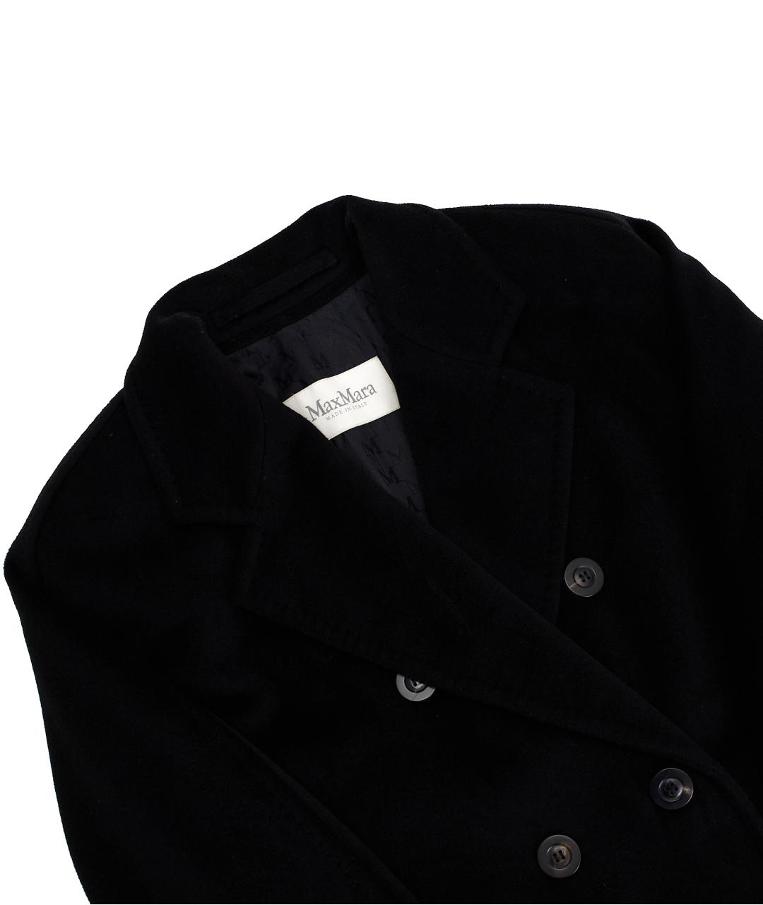 MAX MARA Черное шерстяное пальто, фото 3
