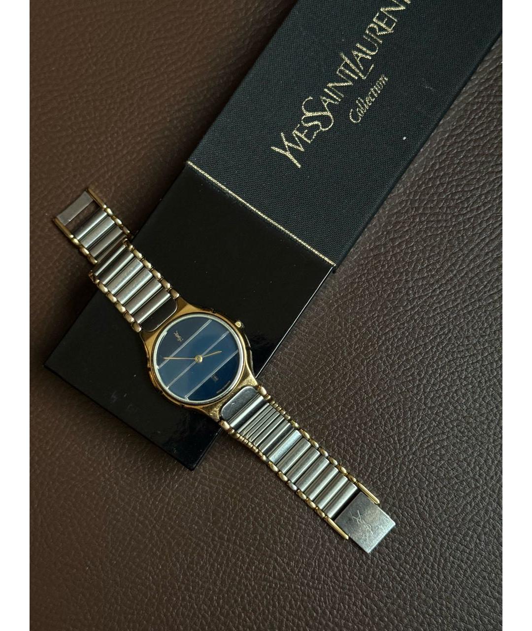 SAINT LAURENT Серебряные позолоченные часы, фото 3