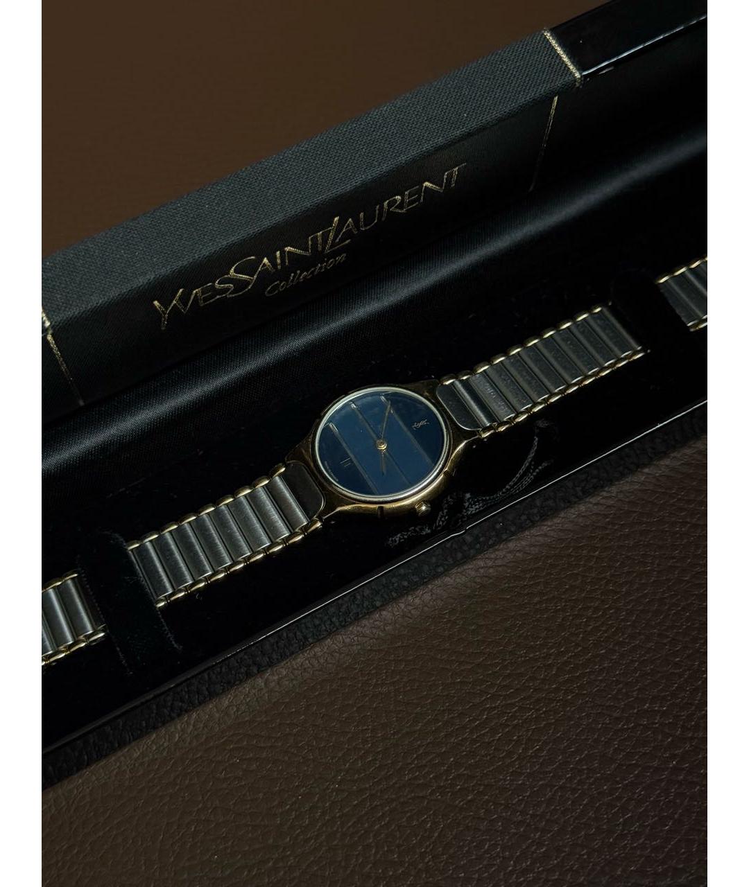 SAINT LAURENT Серебряные позолоченные часы, фото 5