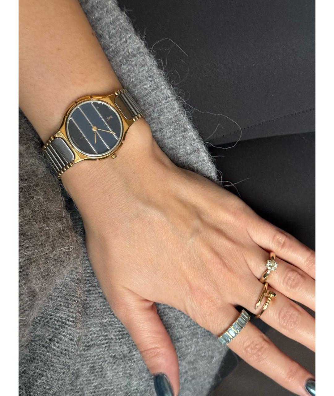 SAINT LAURENT Серебряные позолоченные часы, фото 8