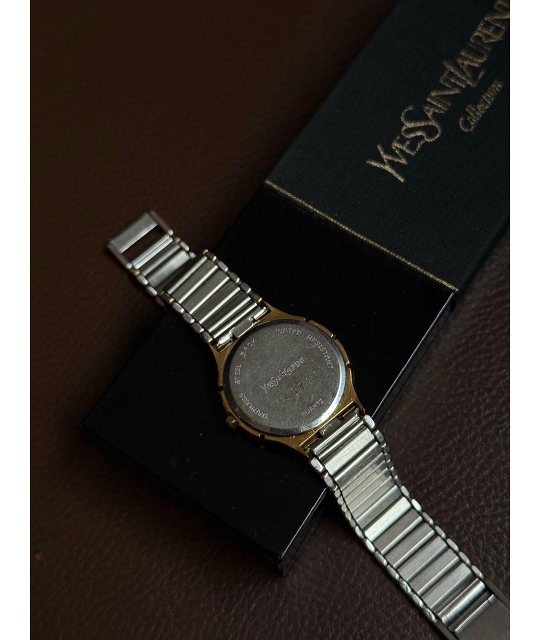 SAINT LAURENT Серебряные позолоченные часы, фото 2