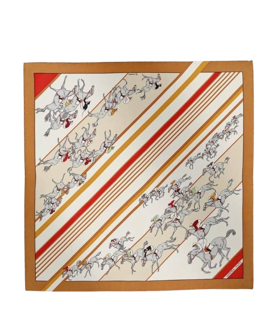 HERMES Мульти шелковый платок, фото 1