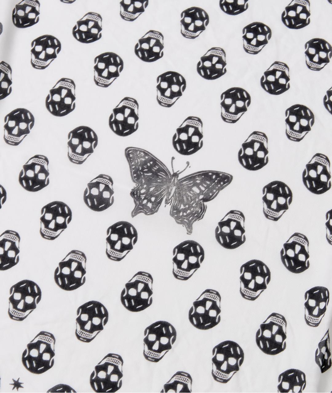 ALEXANDER MCQUEEN Белый шелковый платок, фото 3