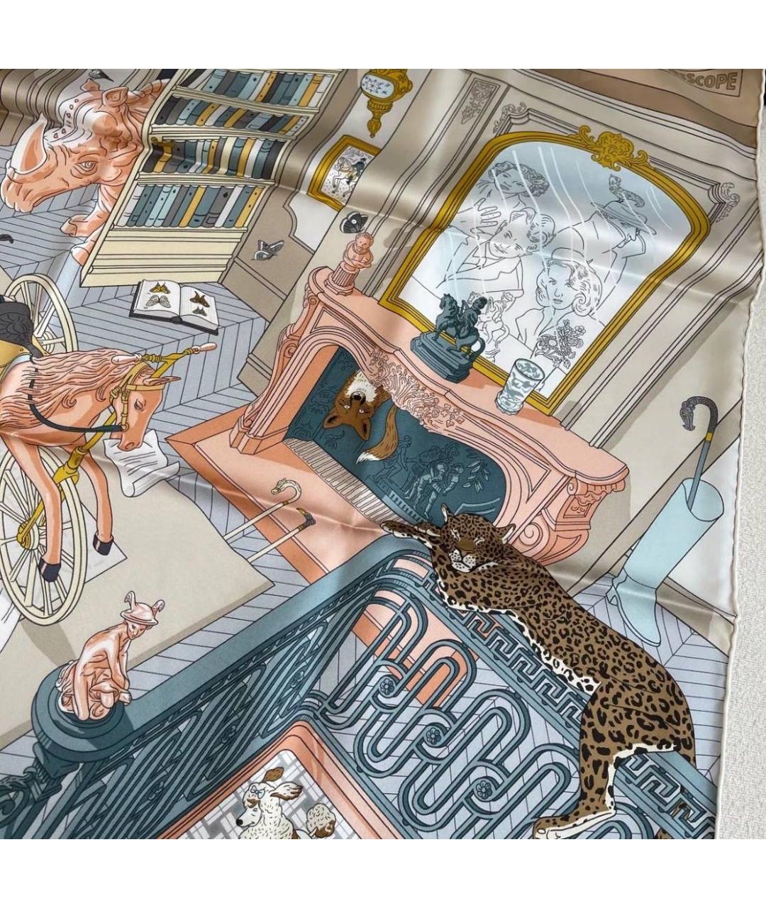 HERMES Мульти шелковый платок, фото 4