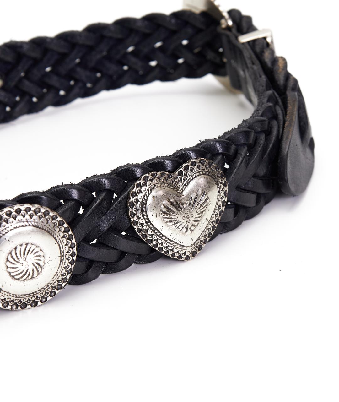 GOLDEN GOOSE DELUXE BRAND Черный кожаный ремень, фото 5