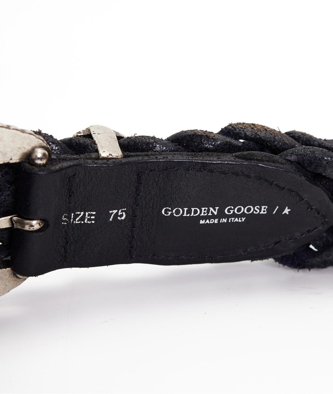 GOLDEN GOOSE DELUXE BRAND Черный кожаный ремень, фото 3