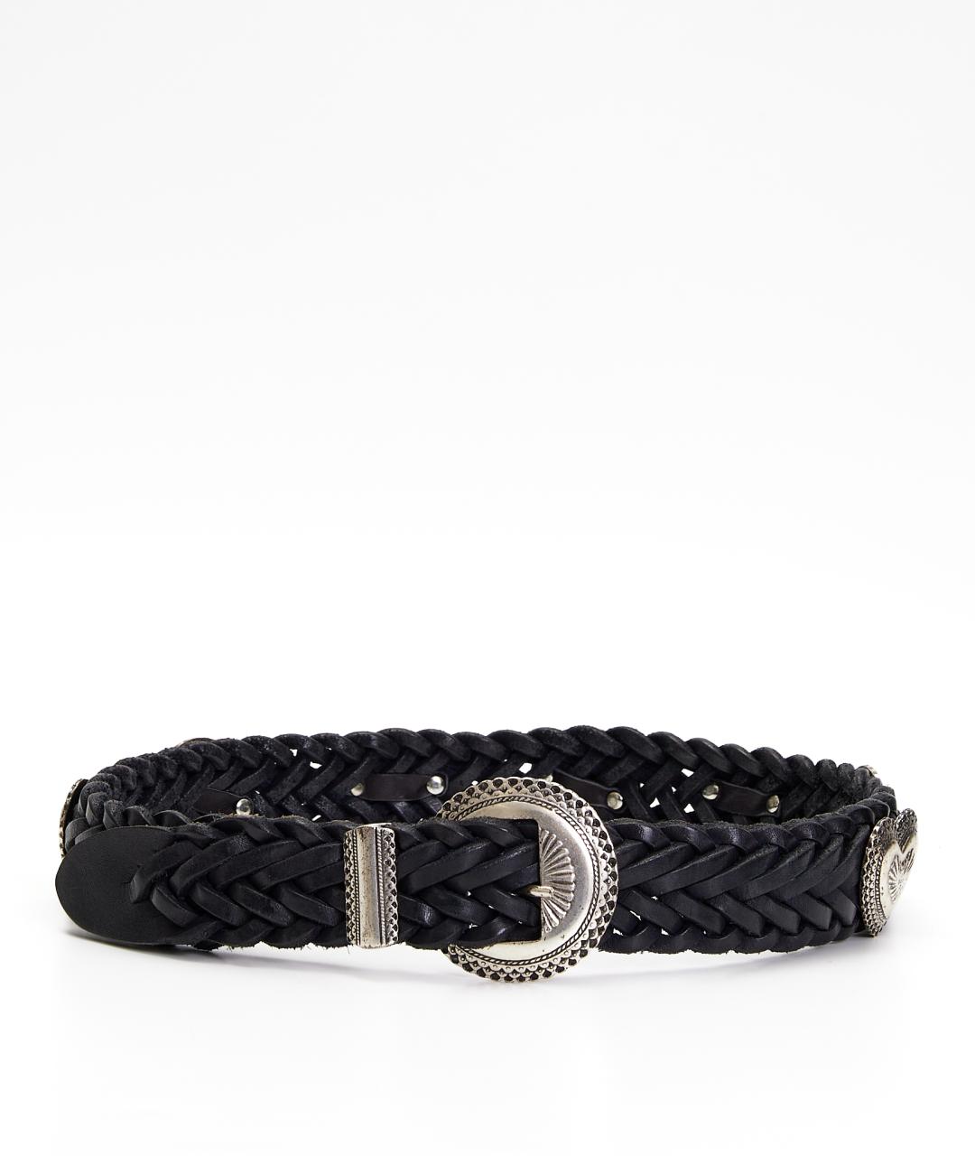 GOLDEN GOOSE DELUXE BRAND Черный кожаный ремень, фото 6