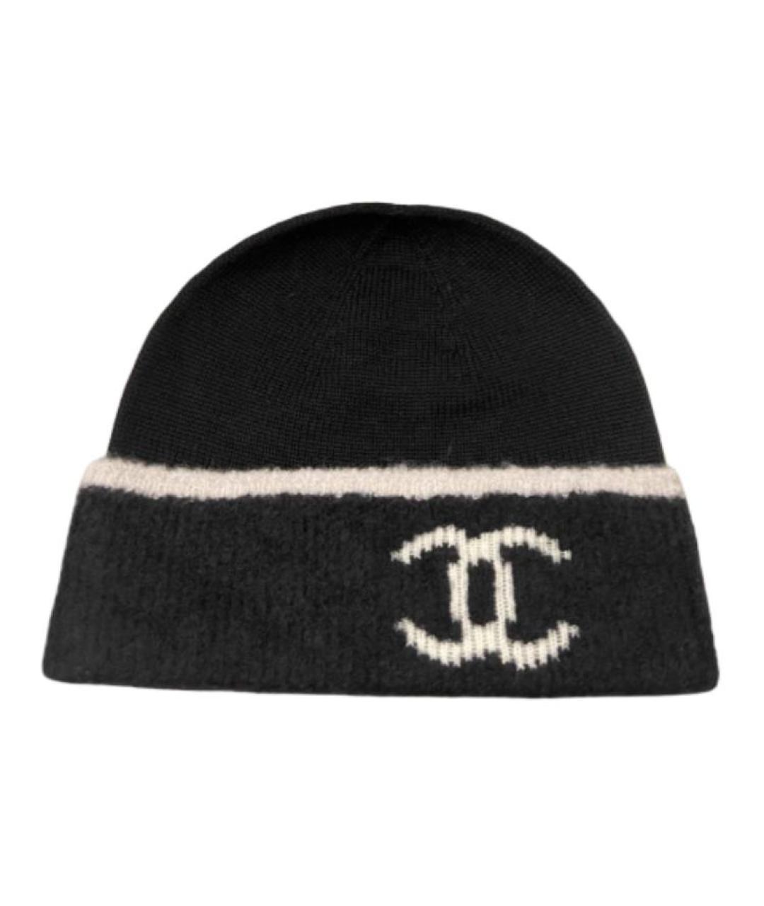 CHANEL Черная шерстяная шапка, фото 1