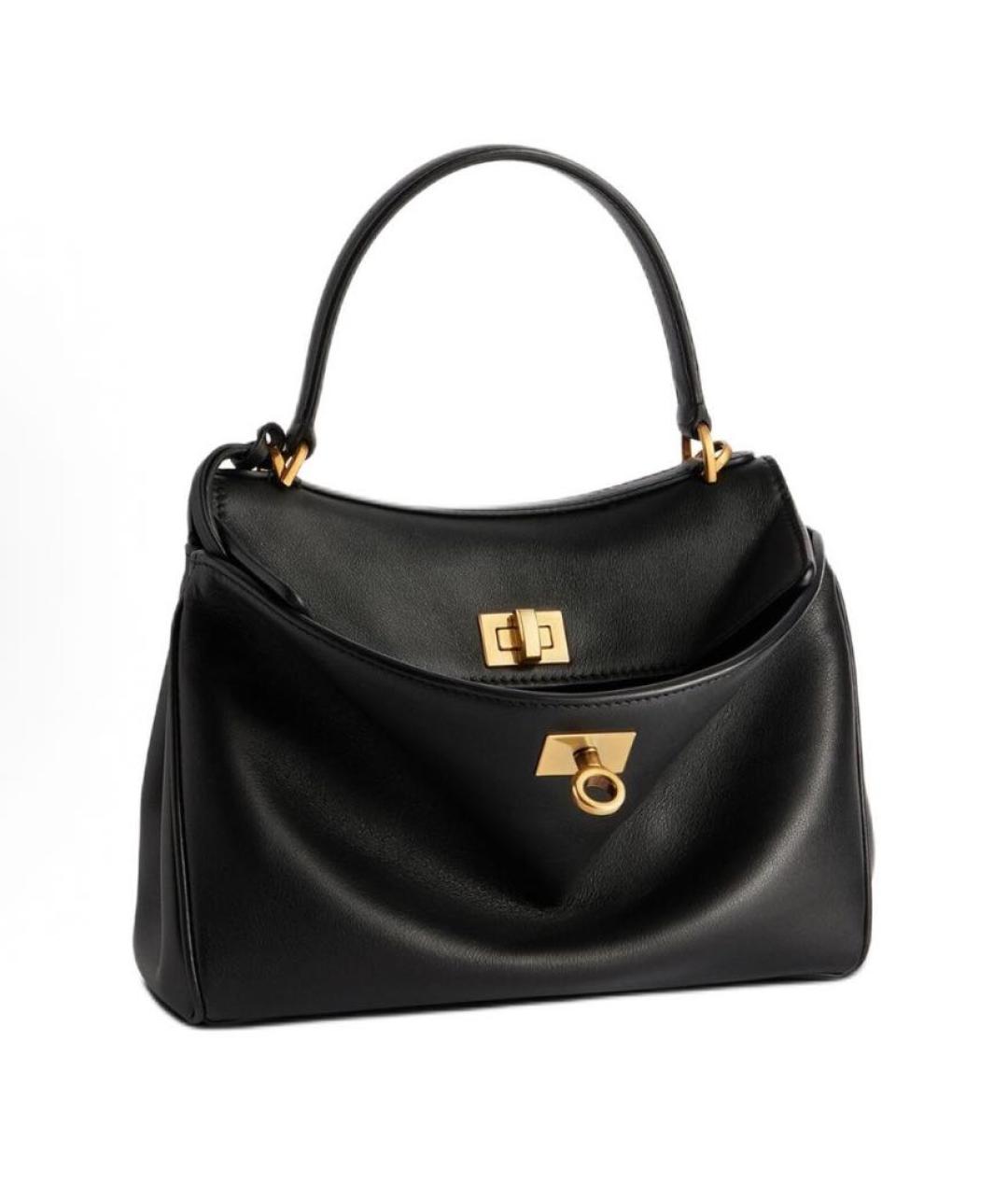 BALENCIAGA Черная кожаная сумка с короткими ручками, фото 2