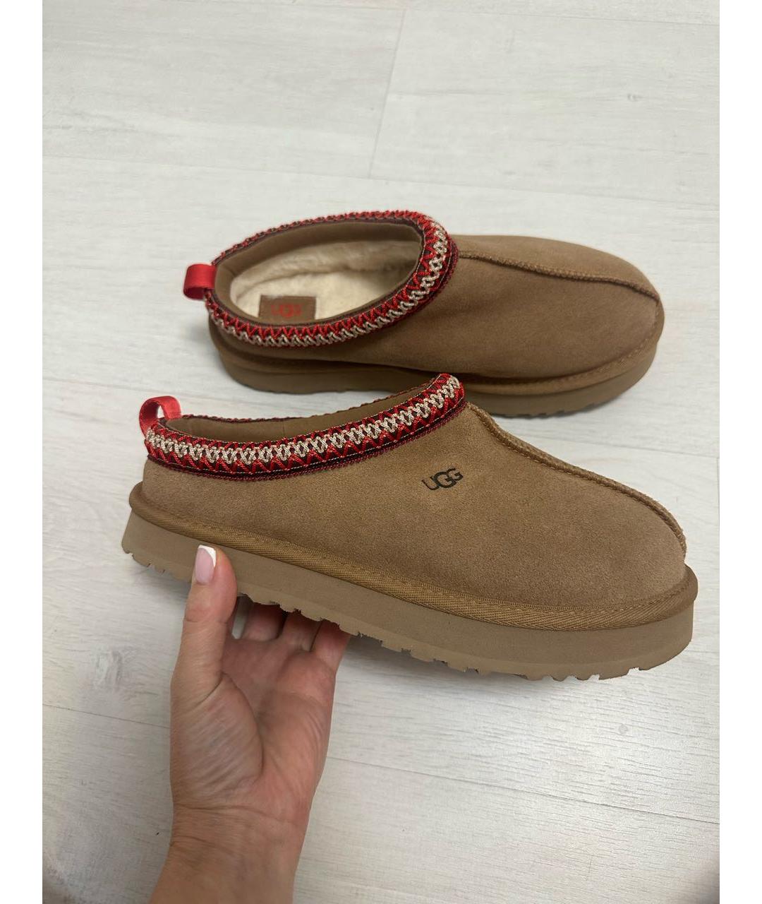 UGG AUSTRALIA Коричневые замшевые сабо, фото 5