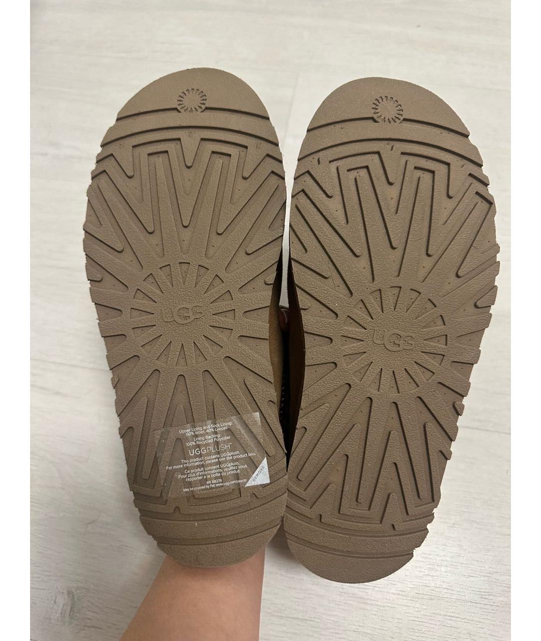 UGG AUSTRALIA Коричневые замшевые сабо, фото 3