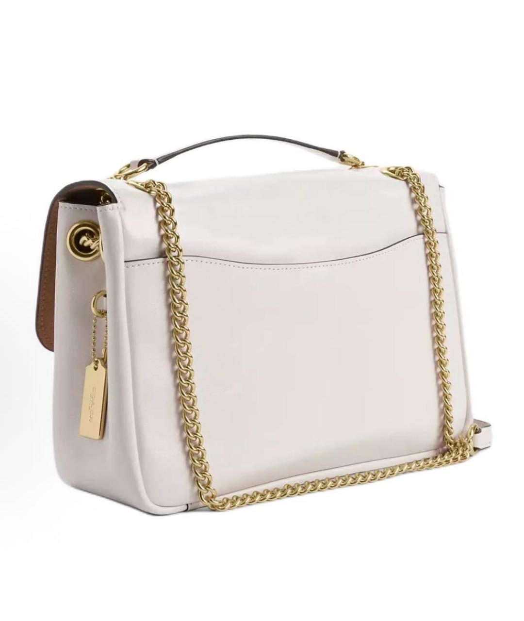 COACH Белая кожаная сумка через плечо, фото 2