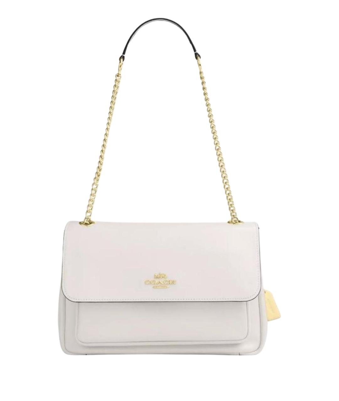 COACH Белая кожаная сумка через плечо, фото 1