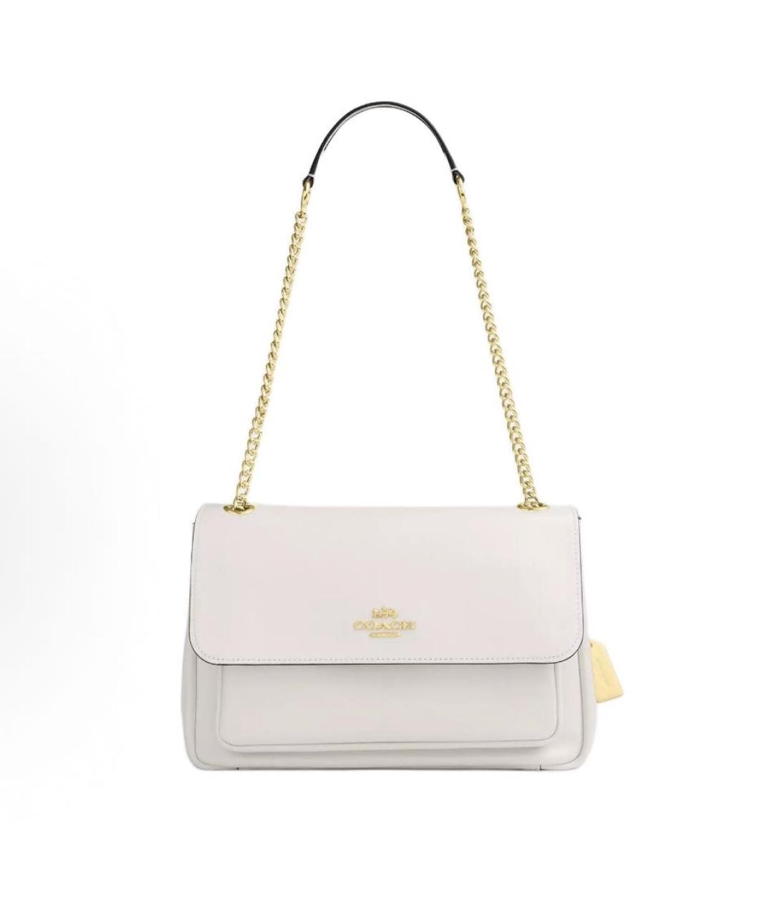 COACH Белая кожаная сумка через плечо, фото 9
