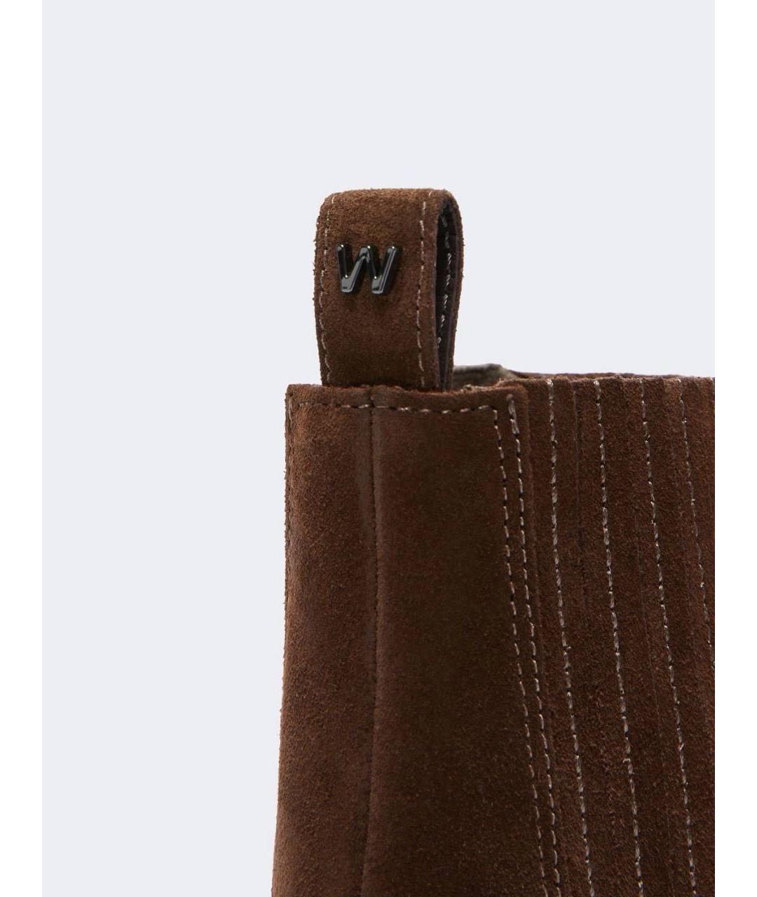 WEEKEND MAX MARA Коричневые замшевые ботинки, фото 4