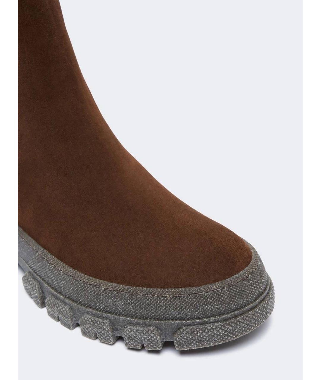 WEEKEND MAX MARA Коричневые замшевые ботинки, фото 7