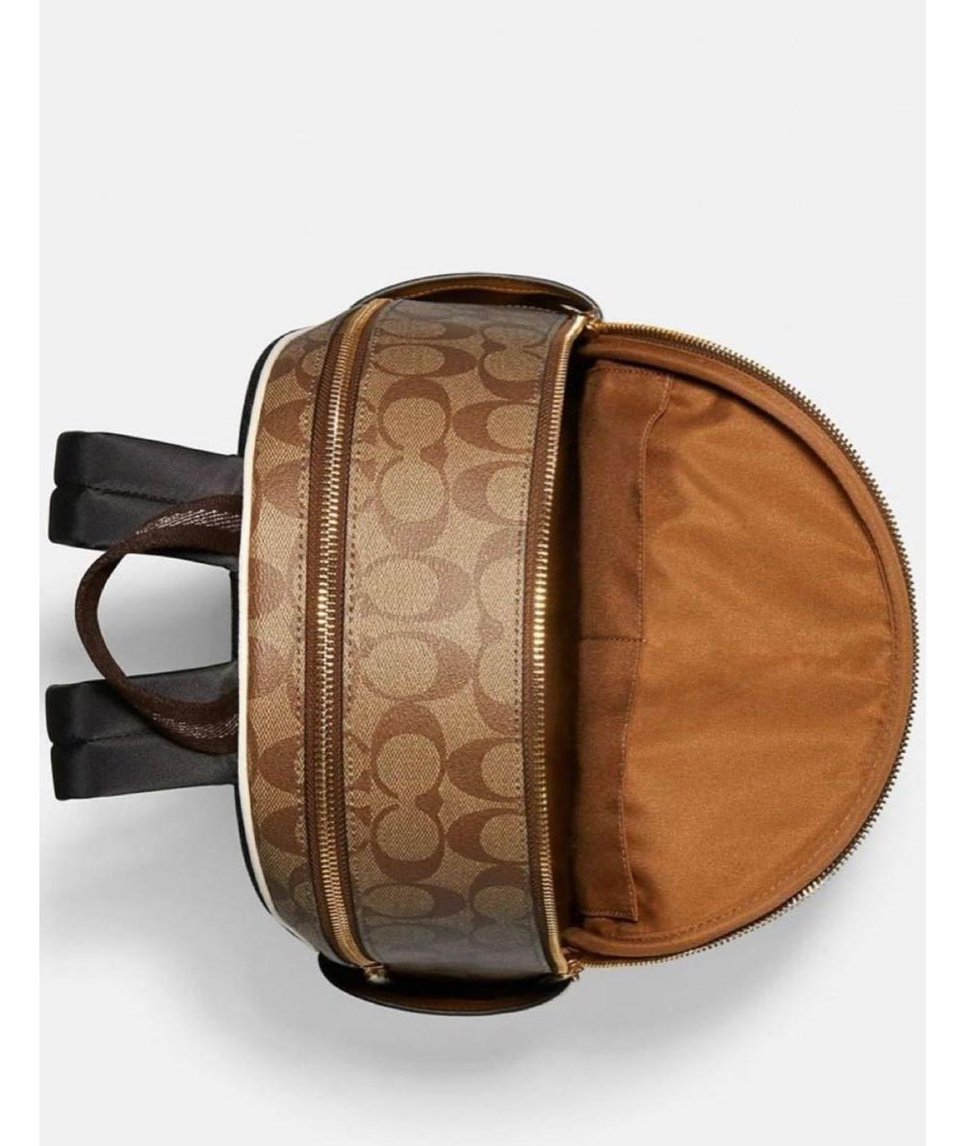 COACH Коричневый кожаный рюкзак, фото 4