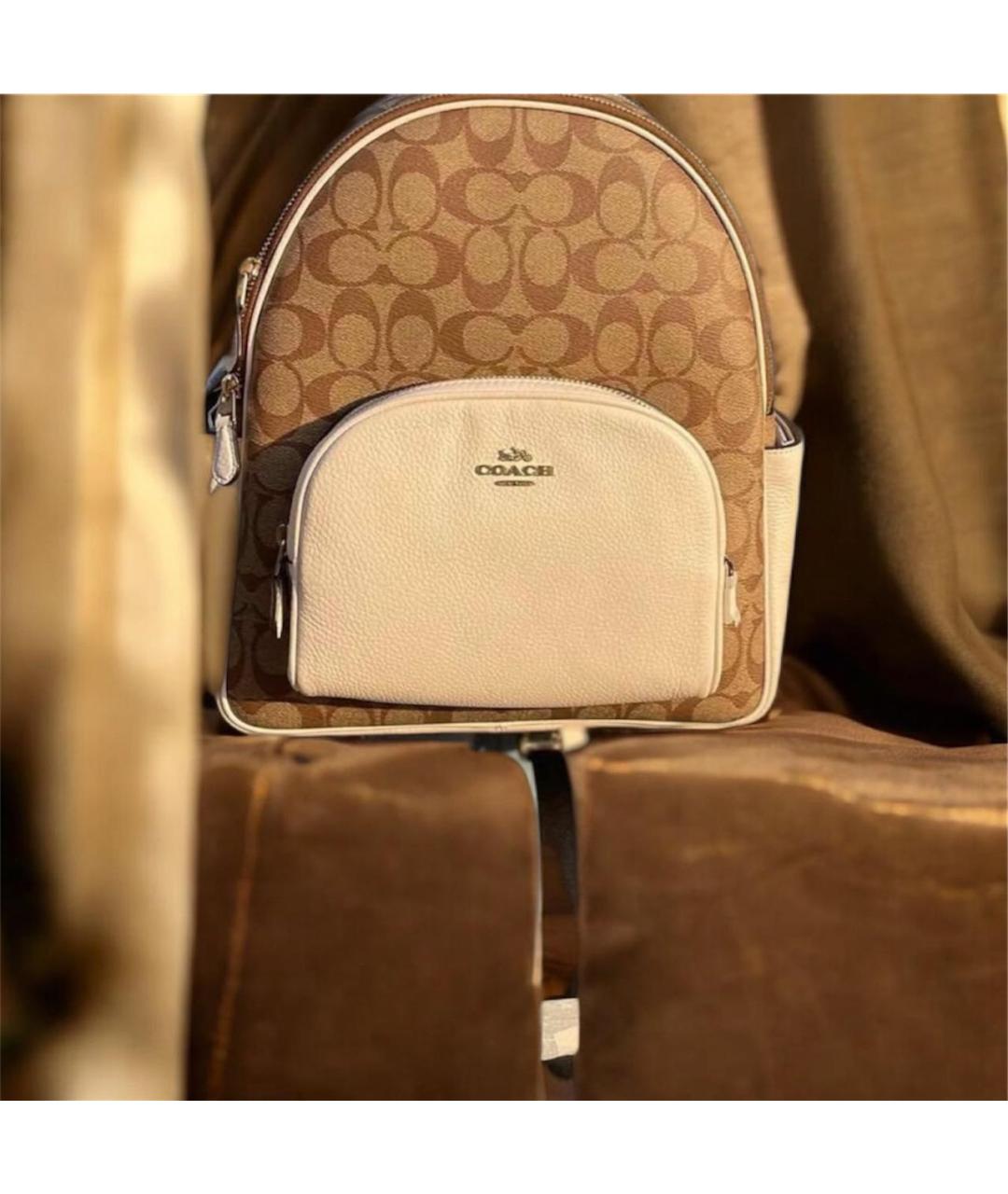 COACH Коричневый кожаный рюкзак, фото 2