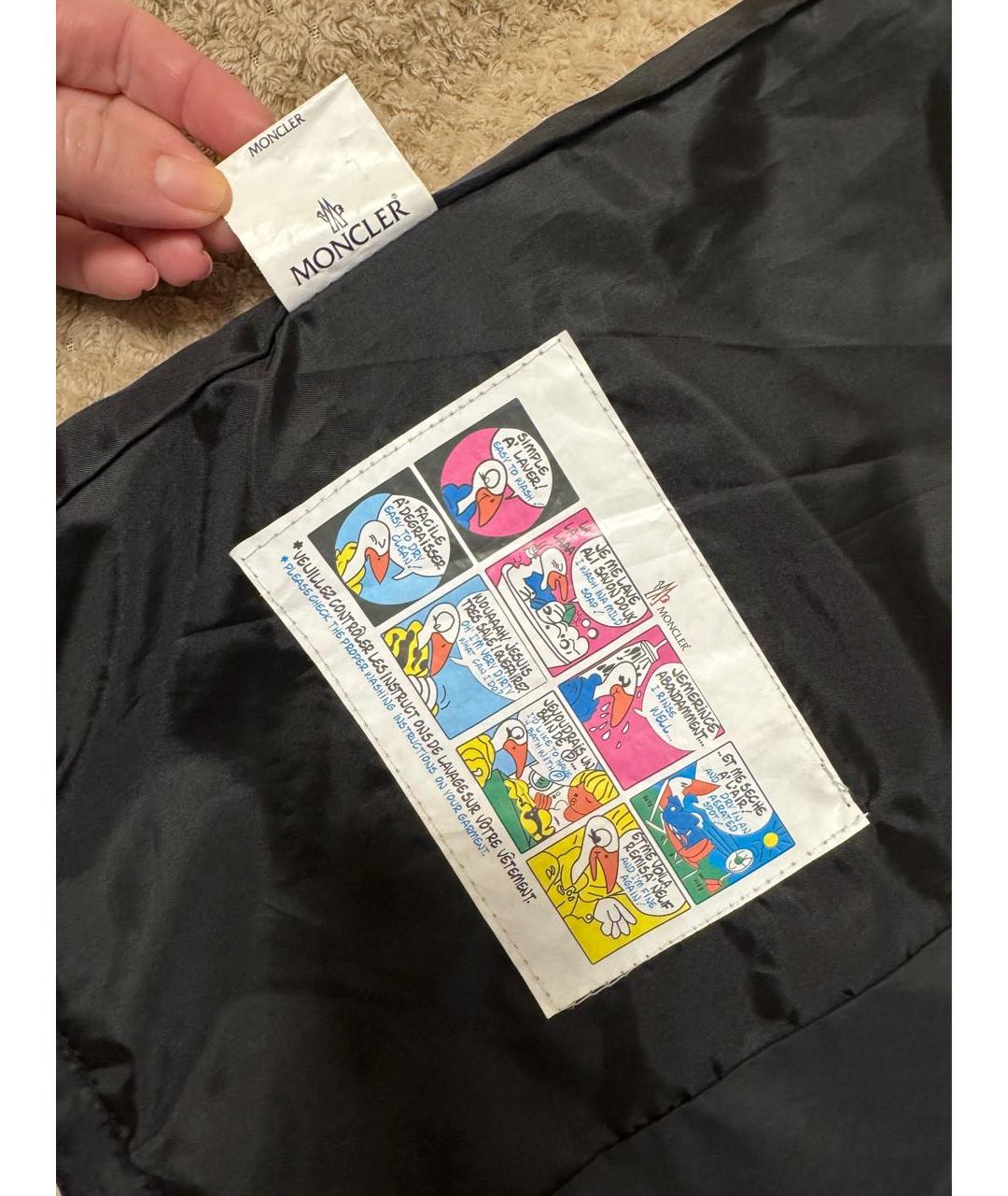 MONCLER Черная полиэстеровая куртка, фото 8