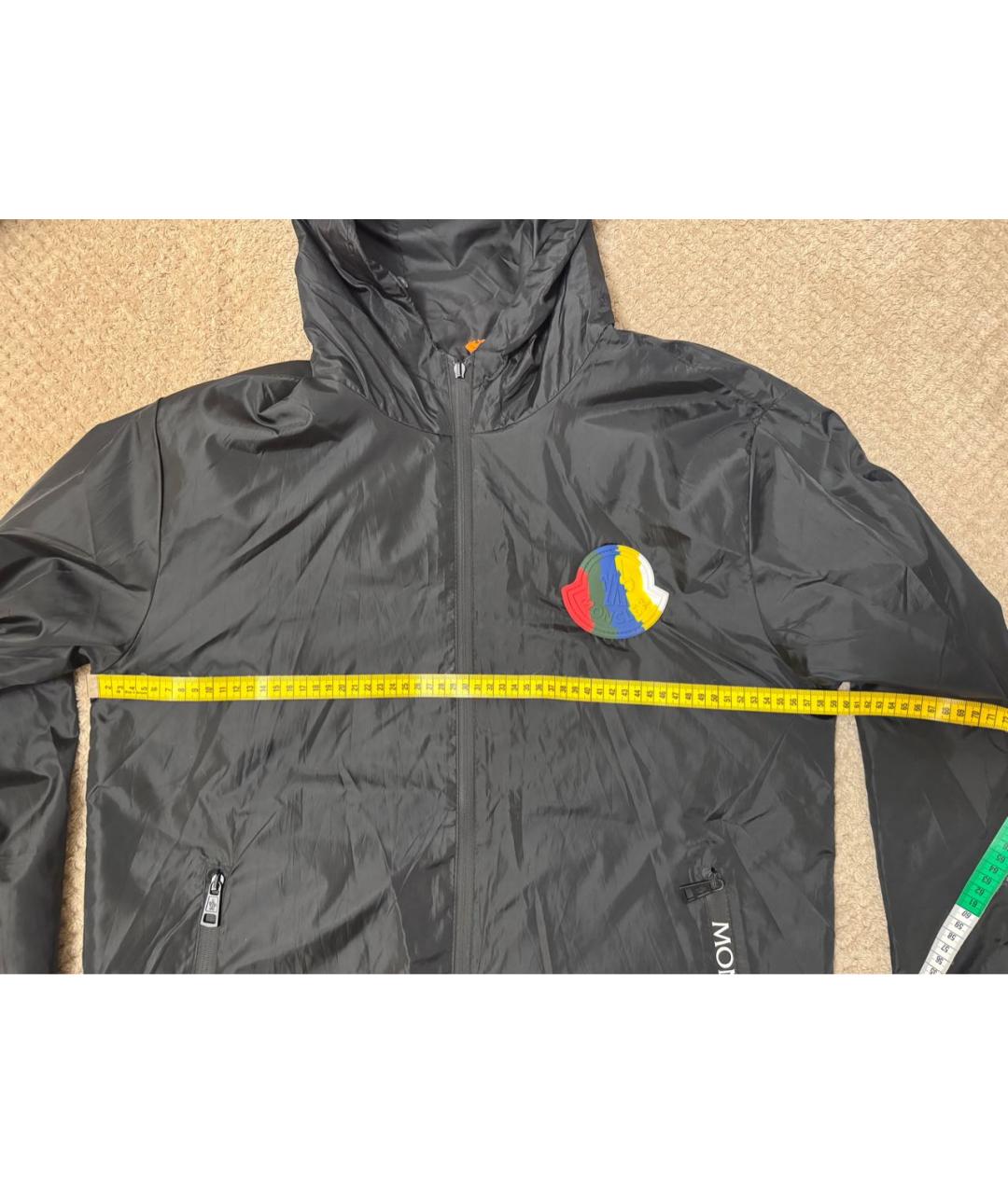 MONCLER Черная полиэстеровая куртка, фото 5