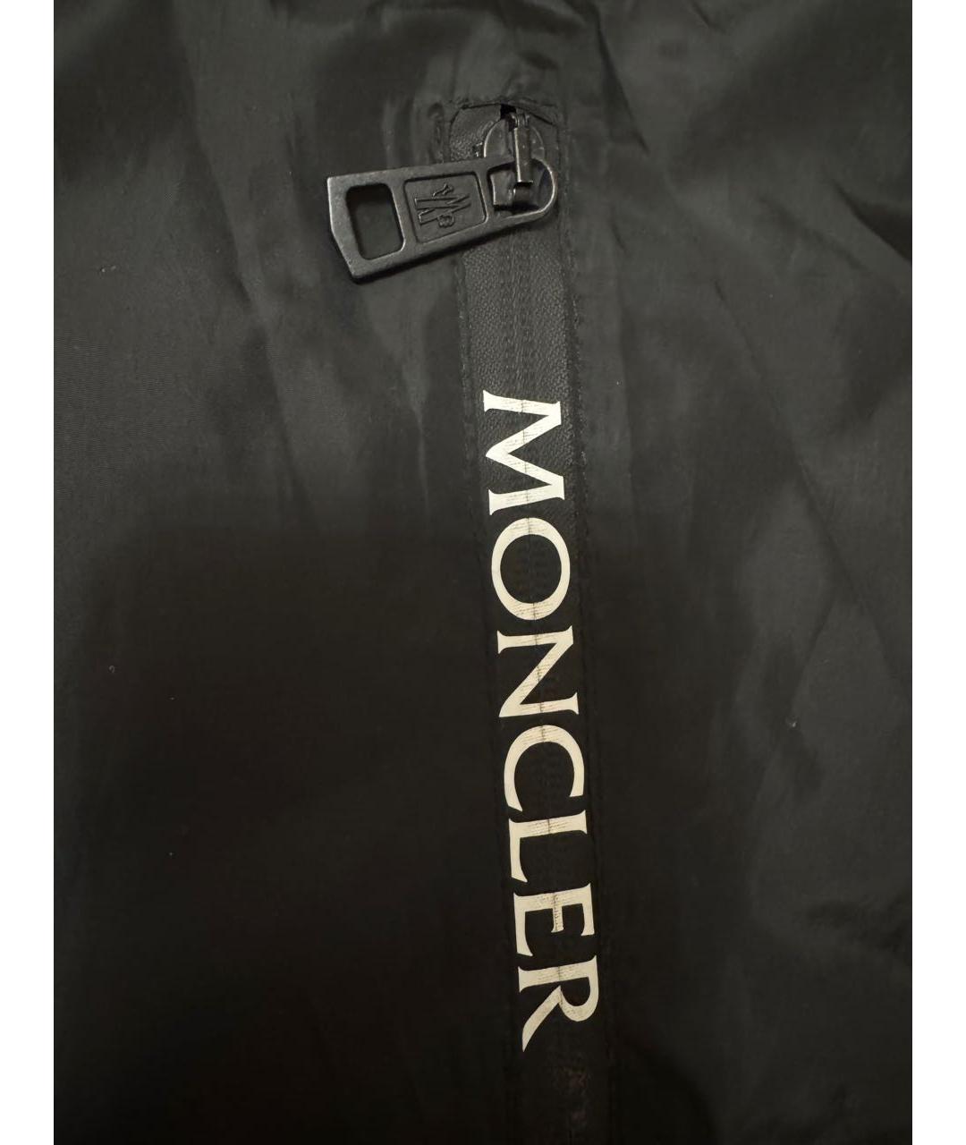 MONCLER Черная полиэстеровая куртка, фото 4