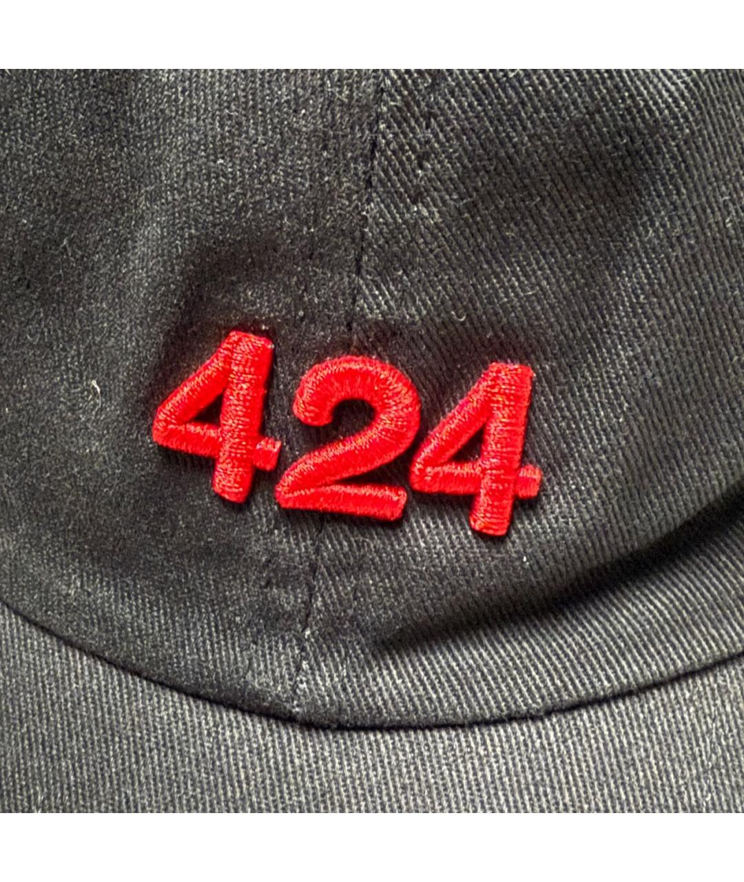 424 Черная хлопковая кепка/бейсболка, фото 2