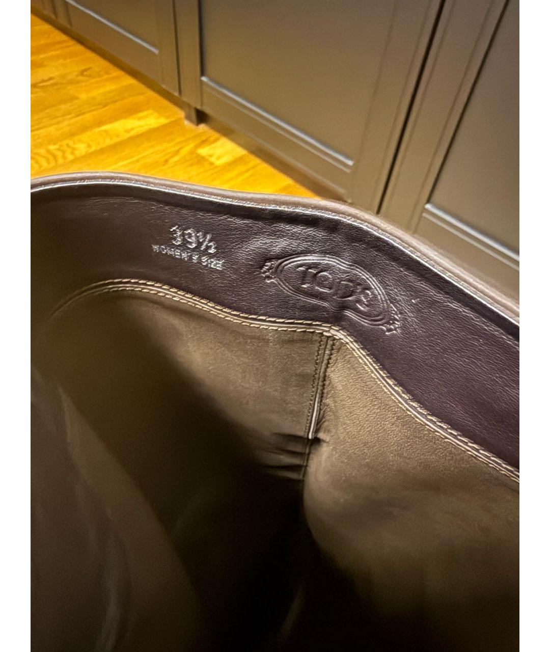 TOD'S Серые замшевые сапоги, фото 5