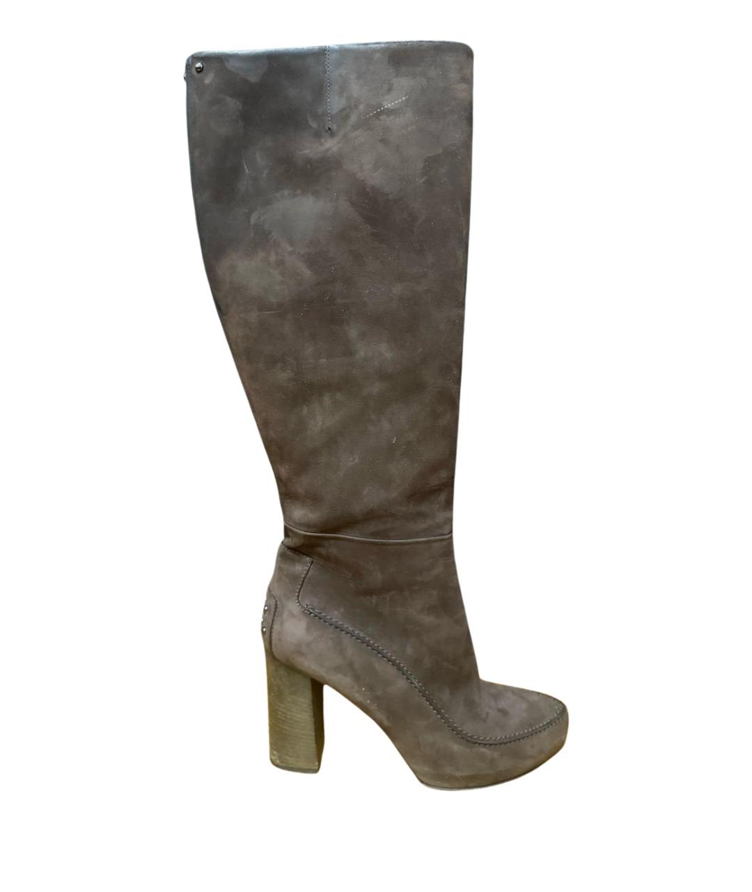 TOD'S Серые замшевые сапоги, фото 1